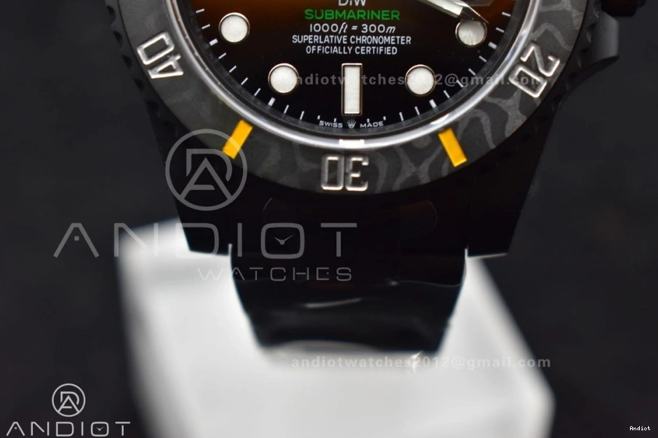 DLC VSF Bracelet DIW Dial 1:1 Best VS3135 on Edition Submariner Yellow Black DLC 0504